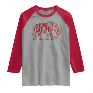 Alabama Fan Raglan Shirt Retro Vintage City Elephant Bama Mascot Game Day TS10 Sport Gray Red Print Your Wear