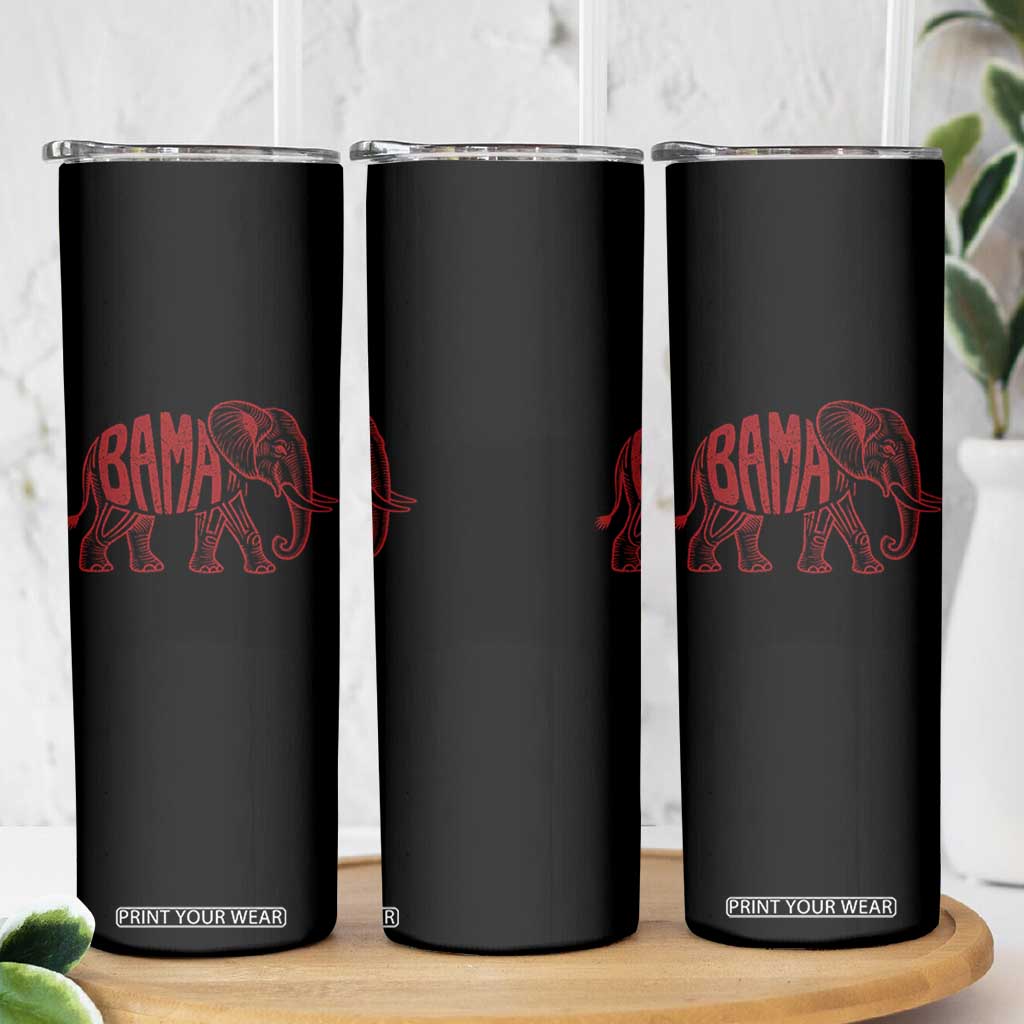Alabama Fan Skinny Tumbler Retro Vintage City Elephant Bama Mascot Game Day TS10 Print Your Wear