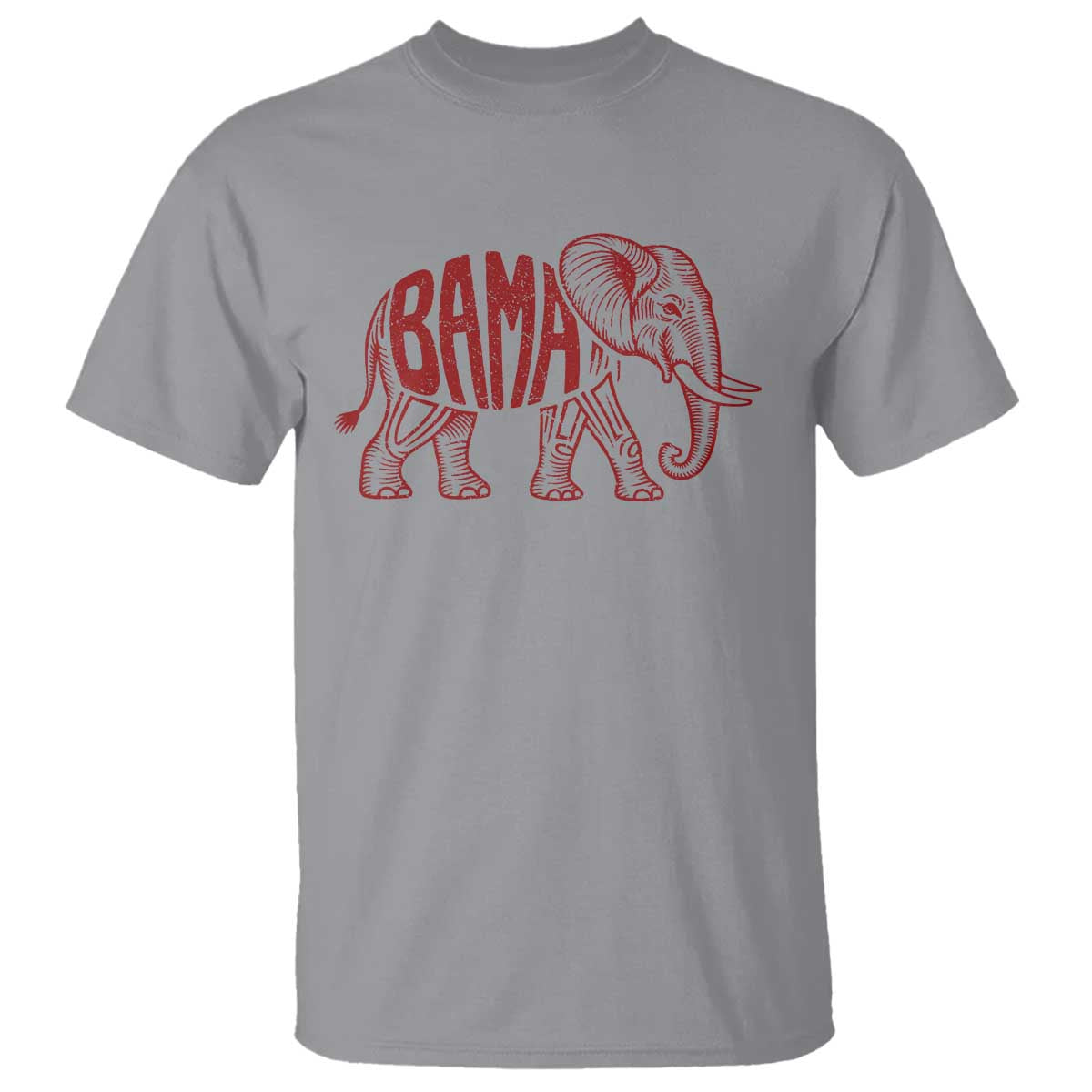 Alabama Fan T Shirt Retro Vintage City Elephant Bama Mascot Game Day TS10 Sport Gray Print Your Wear
