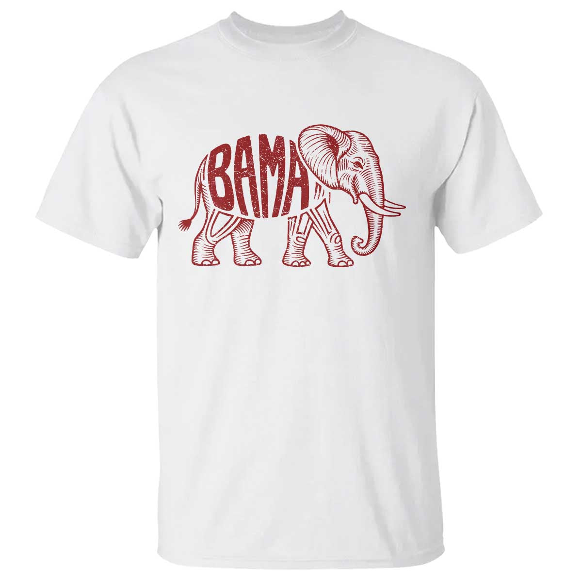 Alabama Fan T Shirt Retro Vintage City Elephant Bama Mascot Game Day TS10 White Print Your Wear