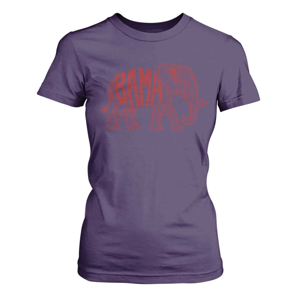 Alabama Fan T Shirt For Women Retro Vintage City Elephant Bama Mascot Game Day TS10 Purple Print Your Wear