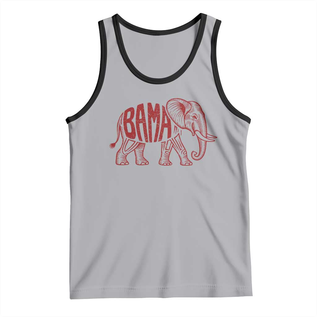 Alabama Fan Tank Top Retro Vintage City Elephant Bama Mascot Game Day TS10 Athletic Heather Black Print Your Wear