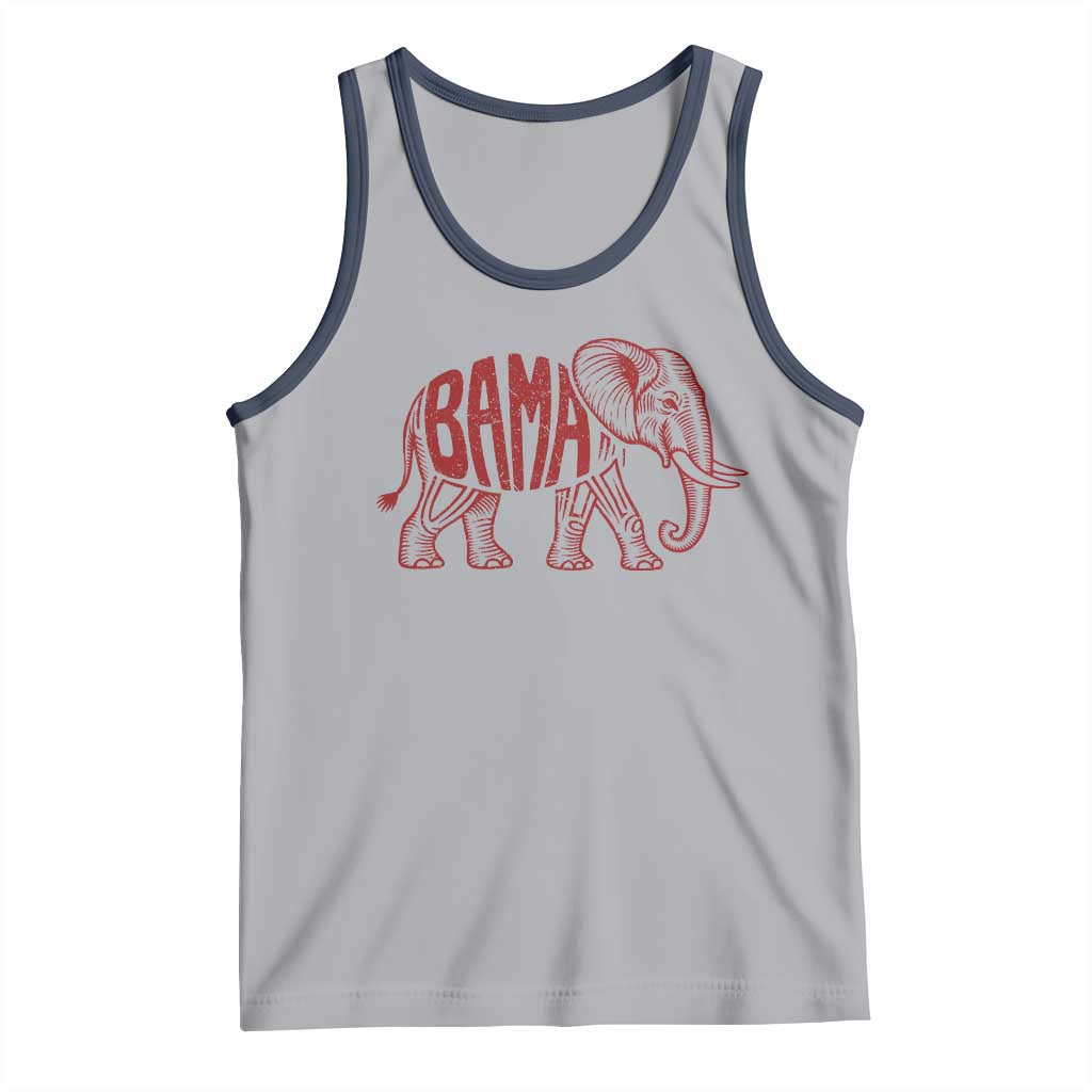 Alabama Fan Tank Top Retro Vintage City Elephant Bama Mascot Game Day TS10 Athletic Heather Navy Print Your Wear