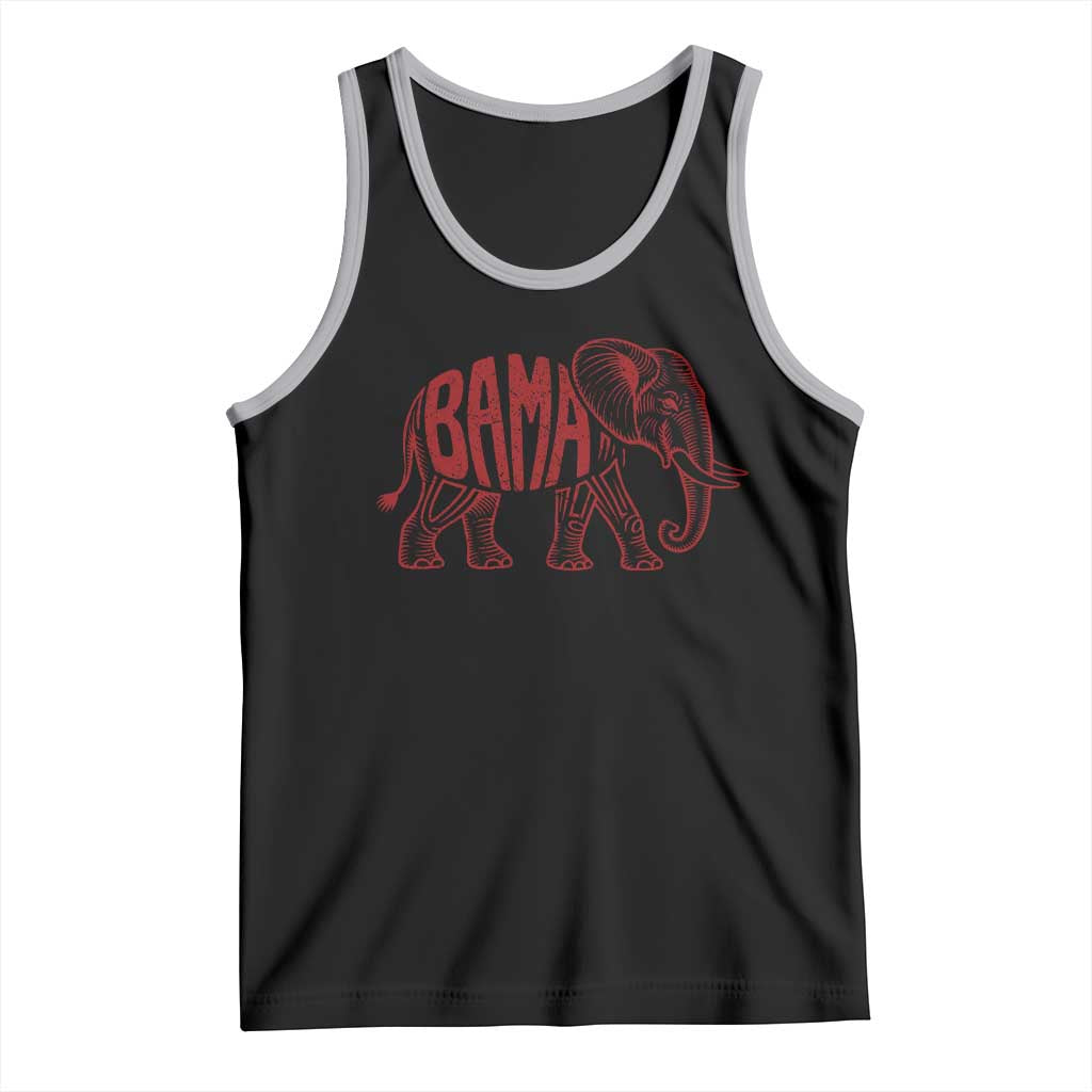 Alabama Fan Tank Top Retro Vintage City Elephant Bama Mascot Game Day TS10 Black Athletic Heather Print Your Wear