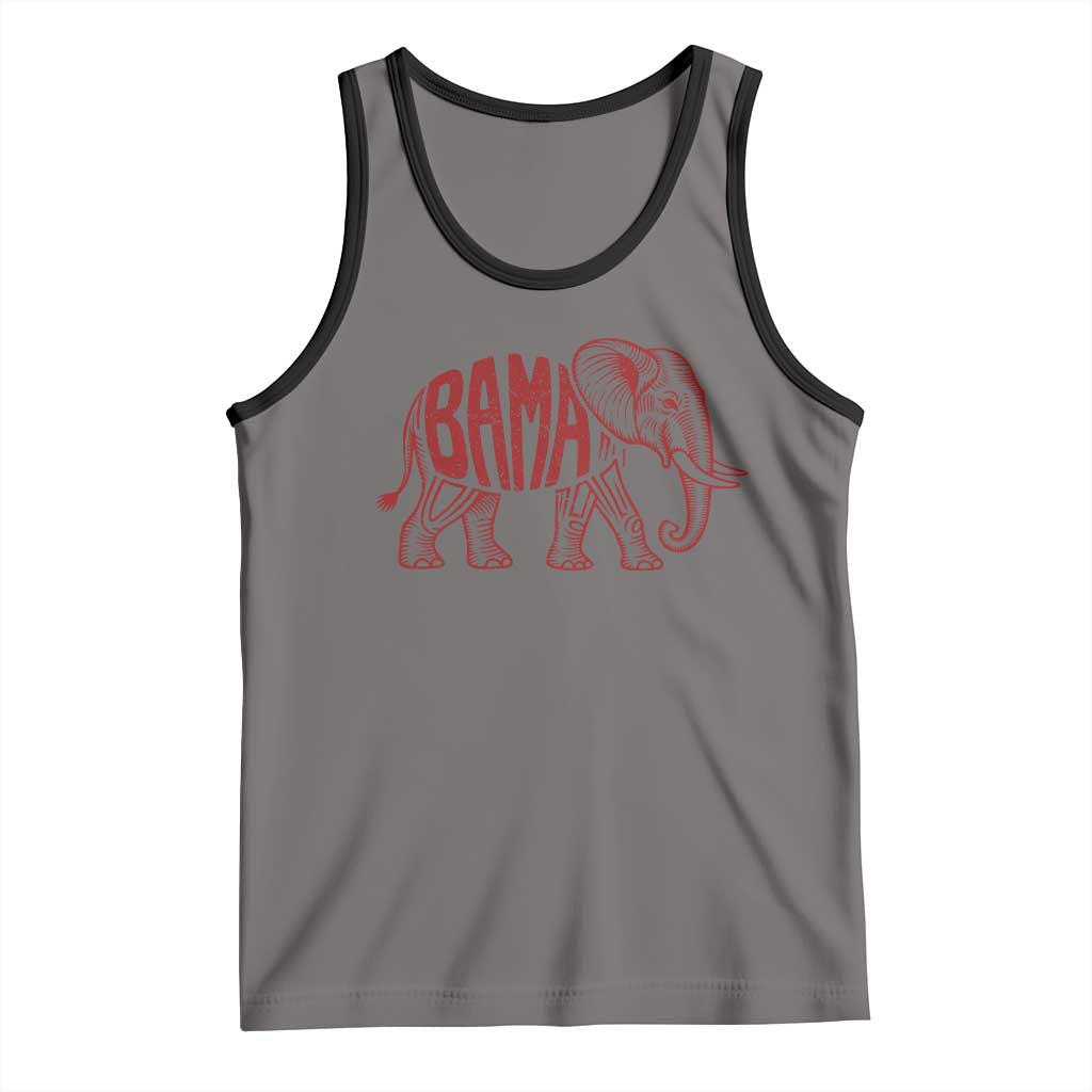 Alabama Fan Tank Top Retro Vintage City Elephant Bama Mascot Game Day TS10 Deep Heather Black Print Your Wear
