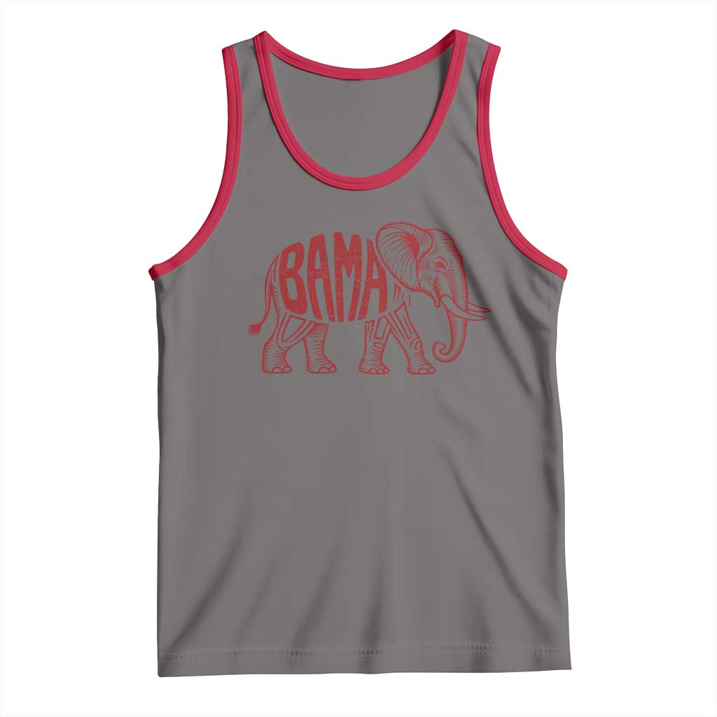 Alabama Fan Tank Top Retro Vintage City Elephant Bama Mascot Game Day TS10 Deep Heather Red Print Your Wear