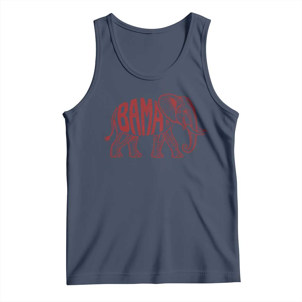 Alabama Fan Tank Top Retro Vintage City Elephant Bama Mascot Game Day TS10 Navy Print Your Wear