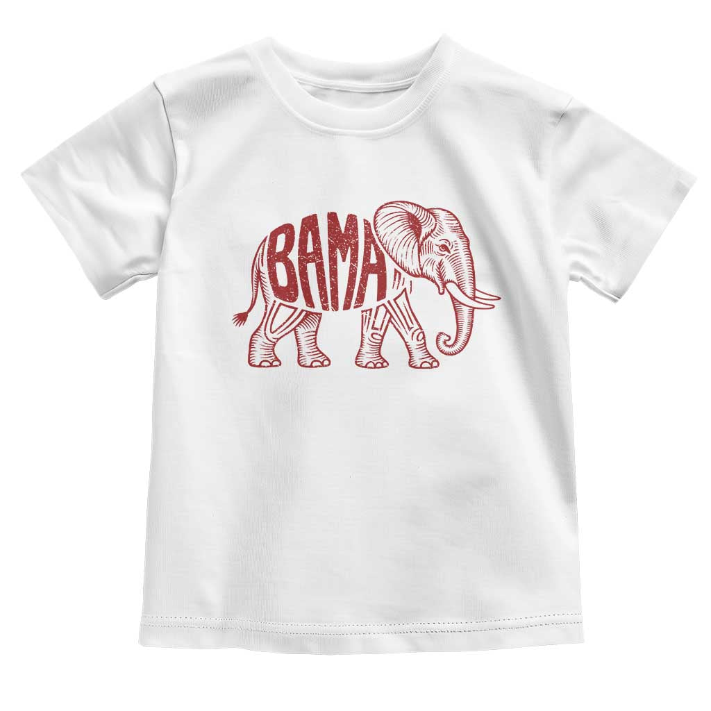 Alabama Fan Toddler T Shirt Retro Vintage City Elephant Bama Mascot Game Day TS10 White Print Your Wear