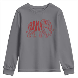 Alabama Fan Youth Sweatshirt Retro Vintage City Elephant Bama Mascot Game Day TS10 Charcoal Print Your Wear