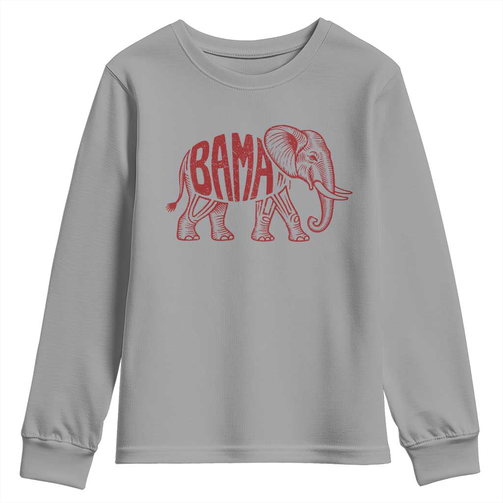 Alabama Fan Youth Sweatshirt Retro Vintage City Elephant Bama Mascot Game Day TS10 Sport Gray Print Your Wear