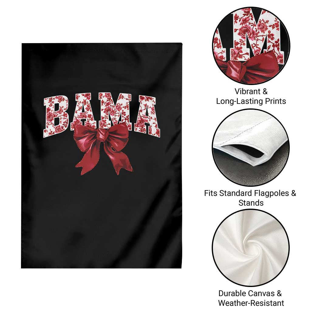 Vintage Bama Coquette Bow Garden Flag Retro Varsity Alabama Football Lover AL State TS10 Print Your Wear
