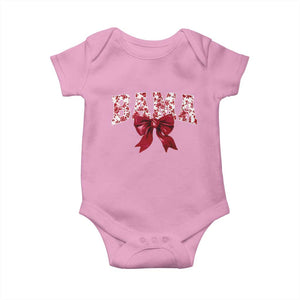 Vintage Bama Coquette Bow Baby Onesie Retro Varsity Alabama Football Lover AL State TS10 Light Pink Print Your Wear