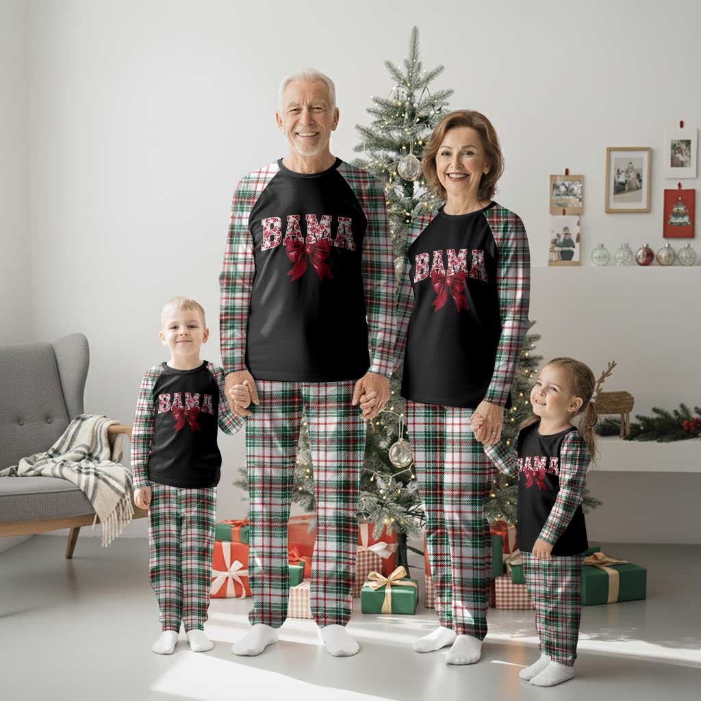 Vintage Bama Coquette Bow Plaid Pajama Set Retro Varsity Alabama Football Lover AL State TS10 Christmas Plaid Print Your Wear