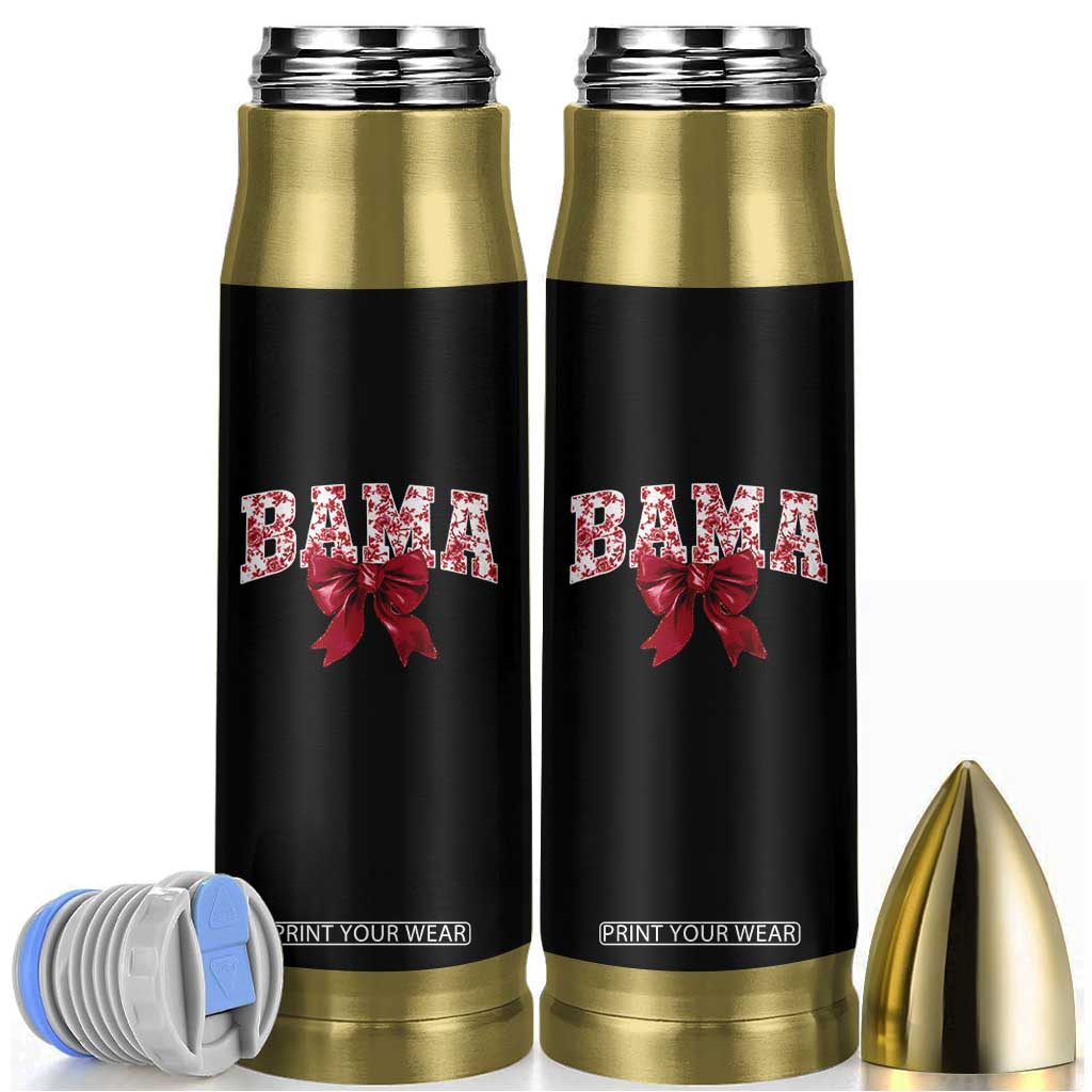 Vintage Bama Coquette Bow Bullet Tumbler Retro Varsity Alabama Football Lover AL State - Print Your Wear