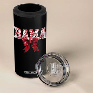 Vintage Bama Coquette Bow 4 in 1 Can Cooler Tumbler Retro Varsity Alabama Football Lover AL State TS10 Print Your Wear
