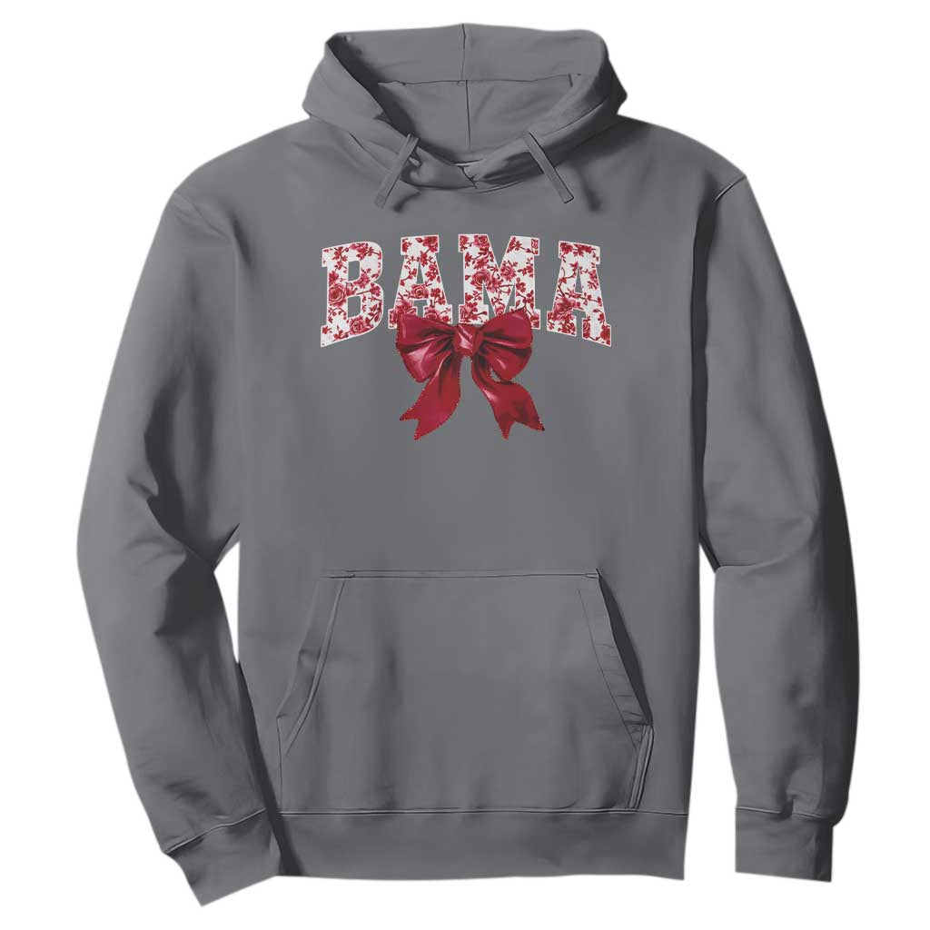 Vintage Bama Coquette Bow Hoodie Retro Varsity Alabama Football Lover AL State TS10 Charcoal Print Your Wear