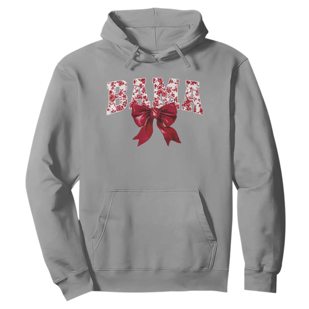 Vintage Bama Coquette Bow Hoodie Retro Varsity Alabama Football Lover AL State TS10 Sport Gray Print Your Wear