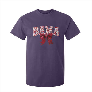 Vintage Bama Coquette Bow T Shirt For Kid Retro Varsity Alabama Football Lover AL State TS10 Purple Print Your Wear