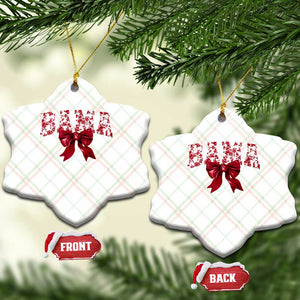 Vintage Bama Coquette Bow Ceramic Ornament Retro Varsity Alabama Football Lover AL State TS10 Print Your Wear