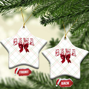 Vintage Bama Coquette Bow Ceramic Ornament Retro Varsity Alabama Football Lover AL State TS10 Print Your Wear