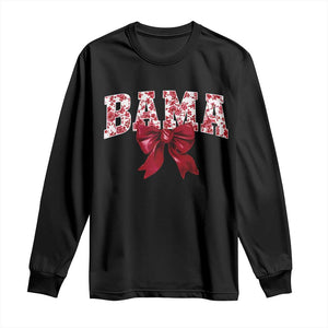 Vintage Bama Coquette Bow Long Sleeve Shirt Retro Varsity Alabama Football Lover AL State TS10 Black Print Your Wear