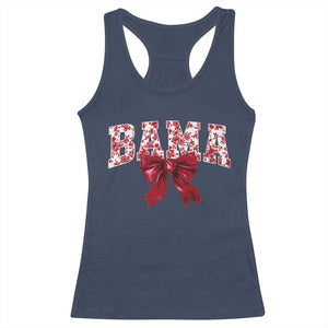 Vintage Bama Coquette Bow Racerback Tank Top Retro Varsity Alabama Football Lover AL State TS10 Navy Print Your Wear