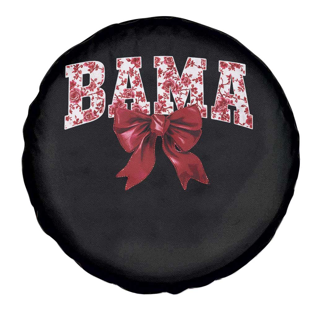 Vintage Bama Coquette Bow Spare Tire Cover Retro Varsity Alabama Football Lover AL State TS10 Print Your Wear