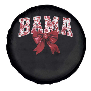 Vintage Bama Coquette Bow Spare Tire Cover Retro Varsity Alabama Football Lover AL State TS10 Print Your Wear