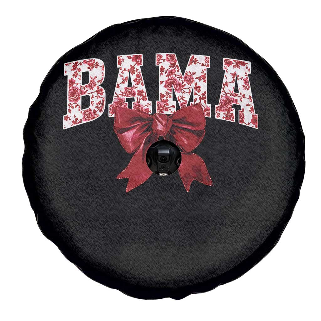 Vintage Bama Coquette Bow Spare Tire Cover Retro Varsity Alabama Football Lover AL State TS10 Print Your Wear