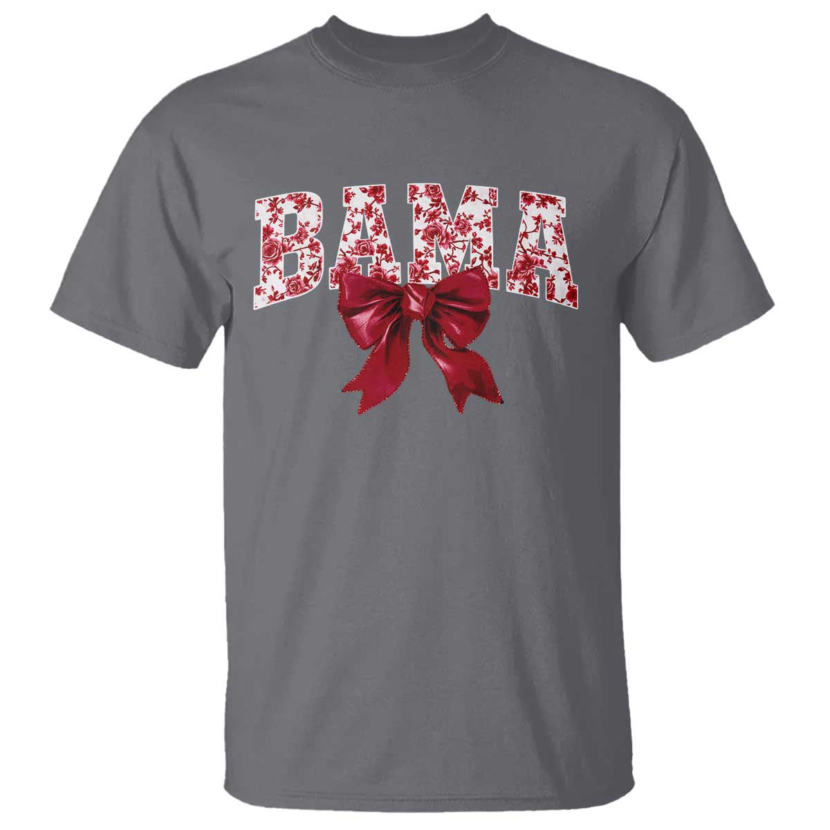 Vintage Bama Coquette Bow T Shirt Retro Varsity Alabama Football Lover AL State TS10 Charcoal Print Your Wear
