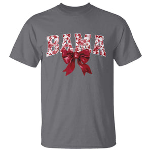 Vintage Bama Coquette Bow T Shirt Retro Varsity Alabama Football Lover AL State TS10 Charcoal Print Your Wear