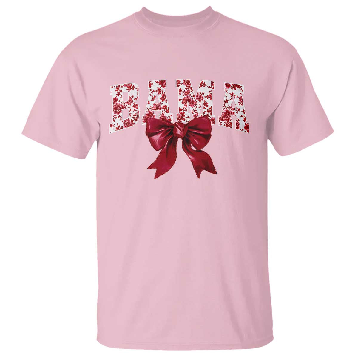 Vintage Bama Coquette Bow T Shirt Retro Varsity Alabama Football Lover AL State TS10 Light Pink Print Your Wear