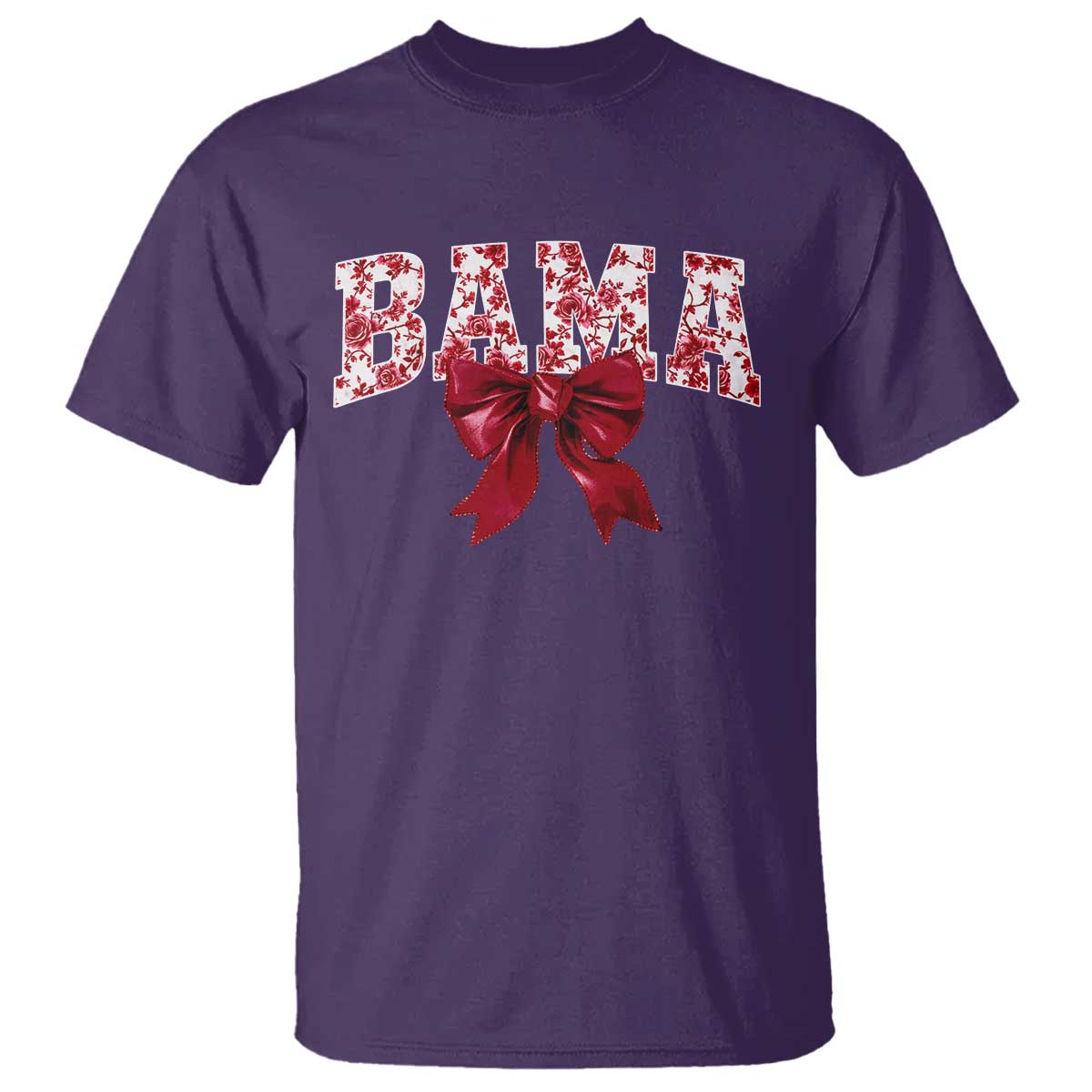 Vintage Bama Coquette Bow T Shirt Retro Varsity Alabama Football Lover AL State TS10 Purple Print Your Wear