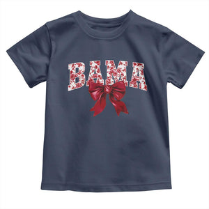 Vintage Bama Coquette Bow Toddler T Shirt Retro Varsity Alabama Football Lover AL State TS10 Navy Print Your Wear