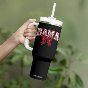 Vintage Bama Coquette Bow Tumbler With Handle Retro Varsity Alabama Football Lover AL State TS10 Print Your Wear