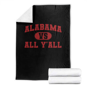 Alabama Fan Throw Blanket Vintage Sports Design Red Design Game Day TS10 Black Print Your Wear