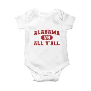 Alabama Fan Baby Onesie Vintage Sports Design Red Design Game Day TS10 White Print Your Wear