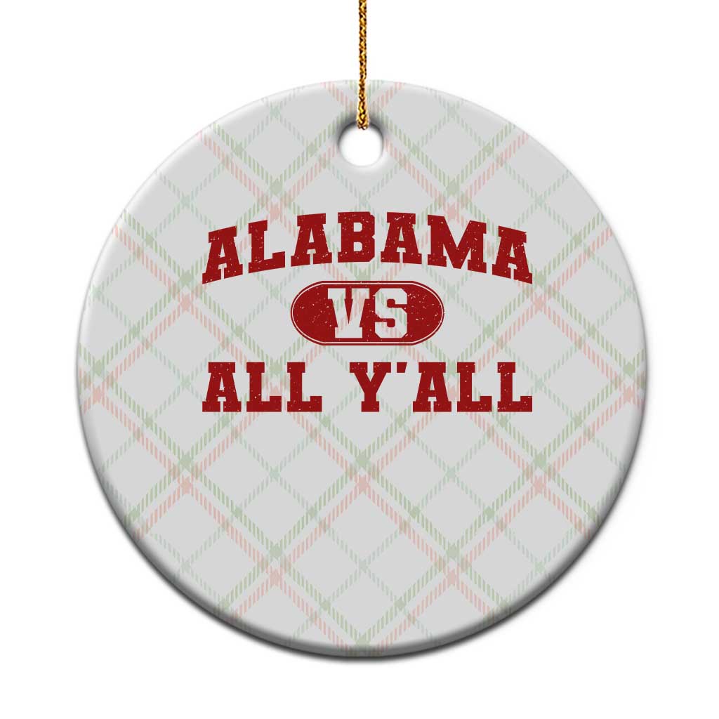 Alabama Fan Ceramic Ornament Vintage Sports Design Red Design Game Day TS10 1pc Christmas Plaid Print Your Wear