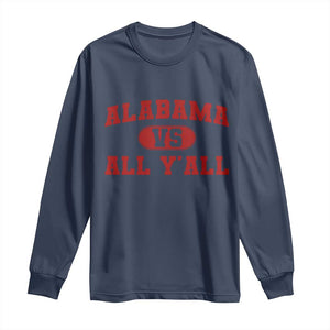 Alabama Fan Long Sleeve Shirt Vintage Sports Design Red Design Game Day TS10 Navy Print Your Wear