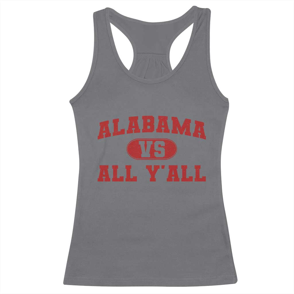 Alabama Fan Racerback Tank Top Vintage Sports Design Red Design Game Day TS10 Charcoal Print Your Wear