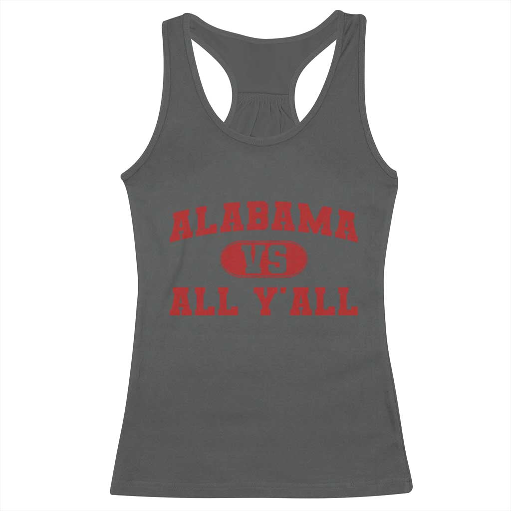 Alabama Fan Racerback Tank Top Vintage Sports Design Red Design Game Day TS10 Dark Heather Print Your Wear