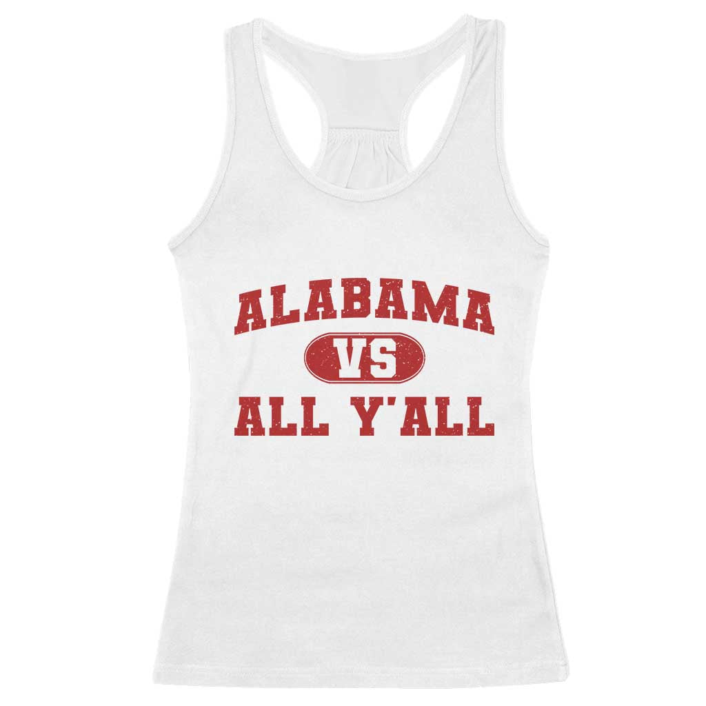 Alabama Fan Racerback Tank Top Vintage Sports Design Red Design Game Day TS10 White Print Your Wear