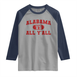 Alabama Fan Raglan Shirt Vintage Sports Design Red Design Game Day TS10 Sport Gray Navy Print Your Wear