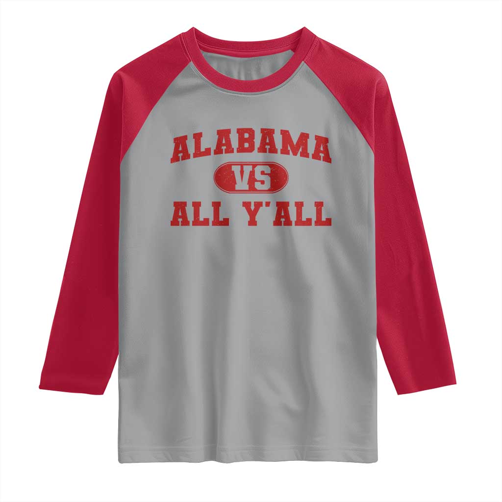 Alabama Fan Raglan Shirt Vintage Sports Design Red Design Game Day TS10 Sport Gray Red Print Your Wear