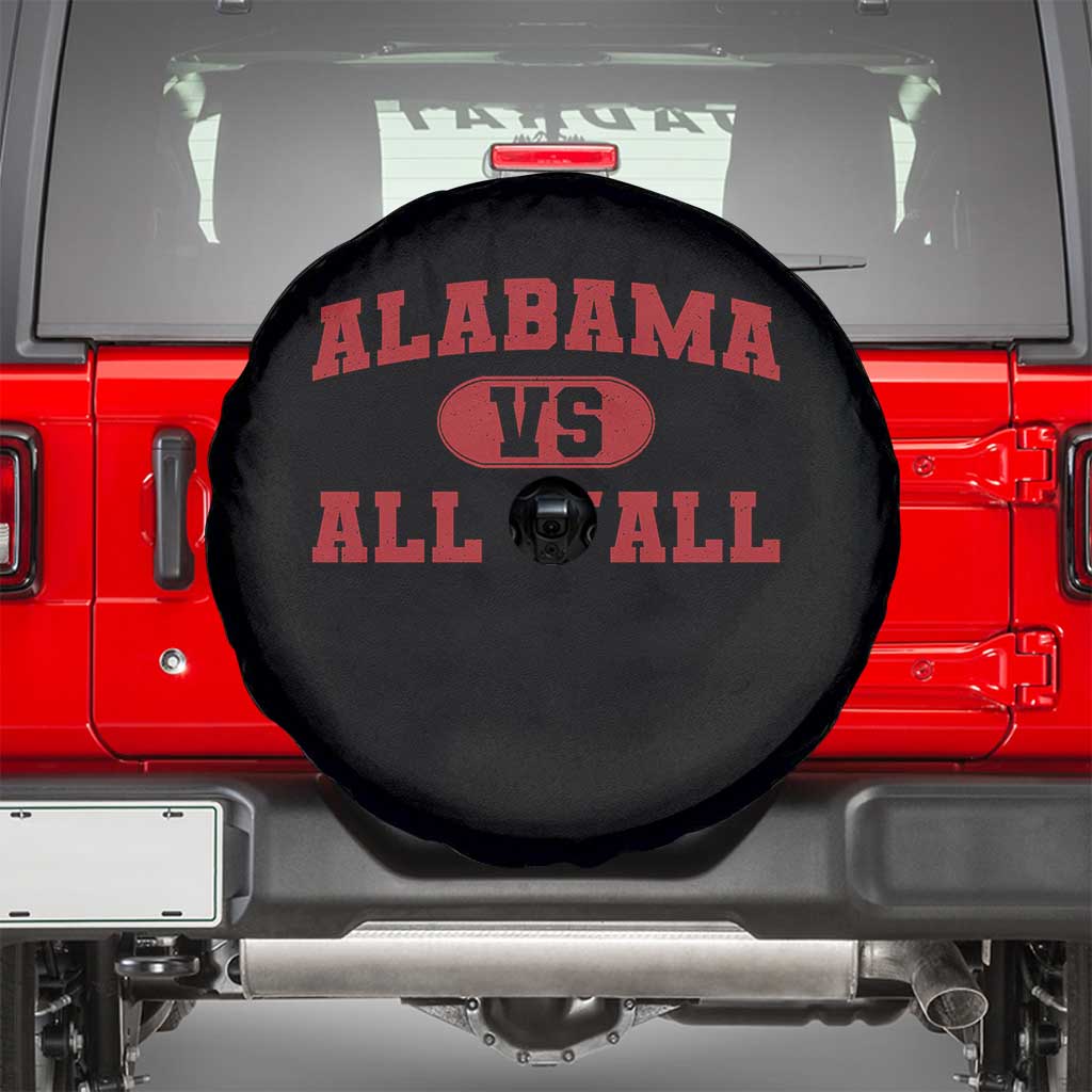 Alabama Fan Spare Tire Cover Vintage Sports Design Red Design Game Day TS10 Black Print Your Wear