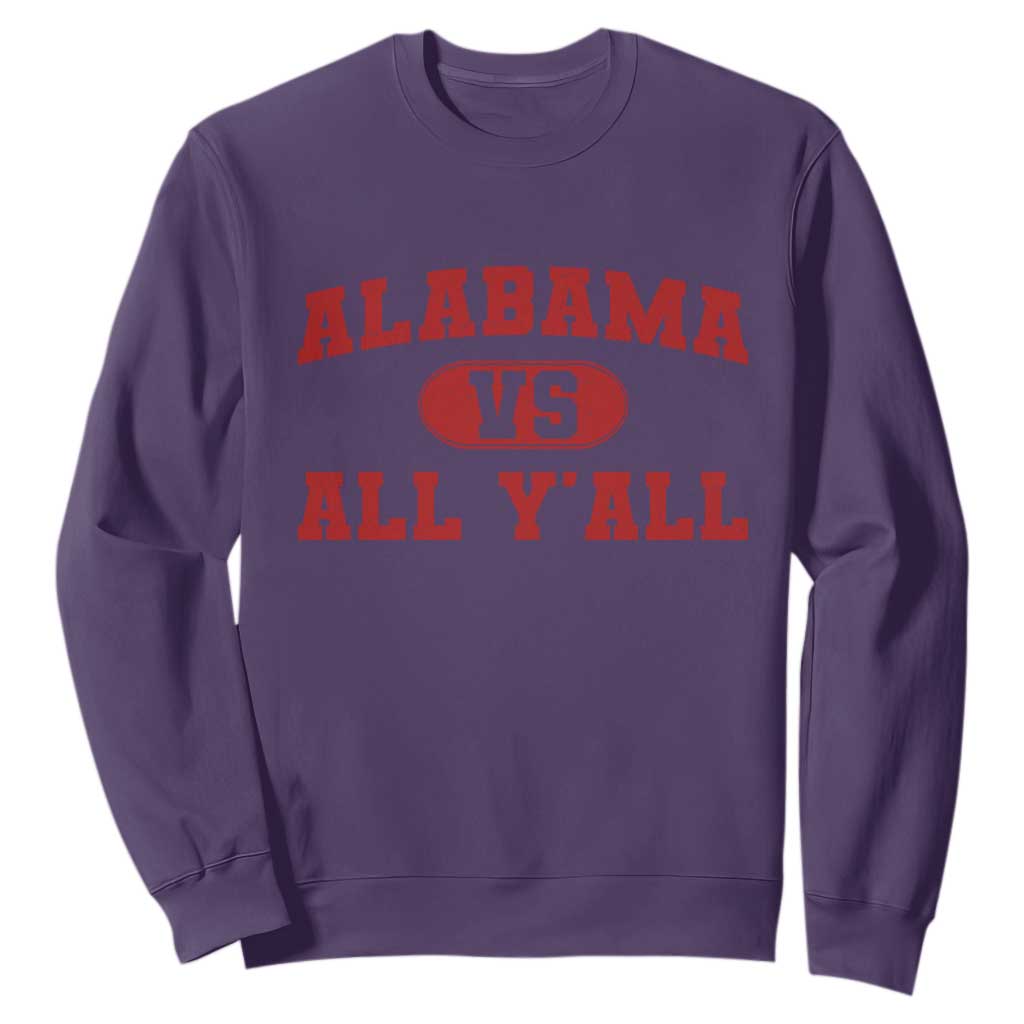 Alabama Fan Sweatshirt Vintage Sports Design Red Design Game Day - Print Your Wear
