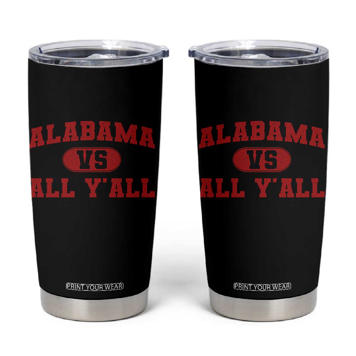 Alabama Fan Tumbler Cup Vintage Sports Design Red Design Game Day TS10 Black Print Your Wear