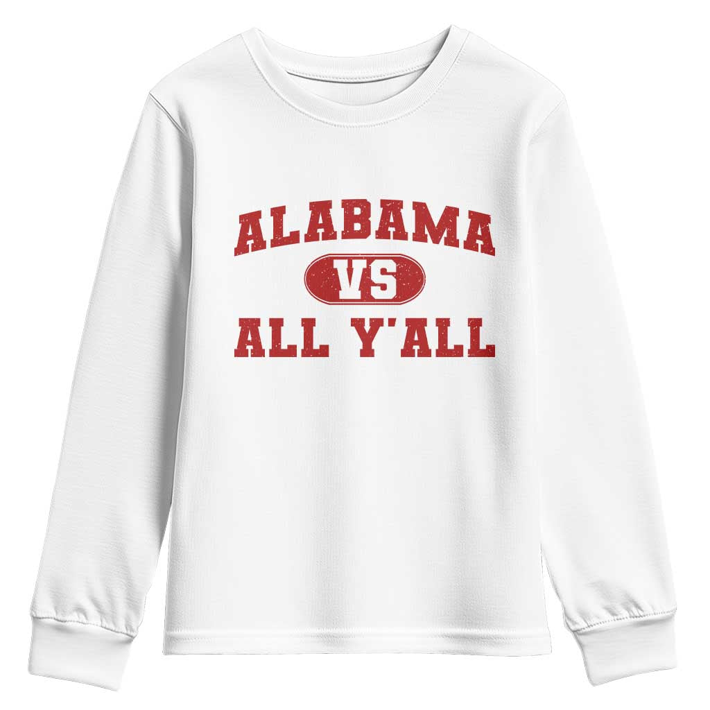 Alabama Fan Youth Sweatshirt Vintage Sports Design Red Design Game Day TS10 White Print Your Wear