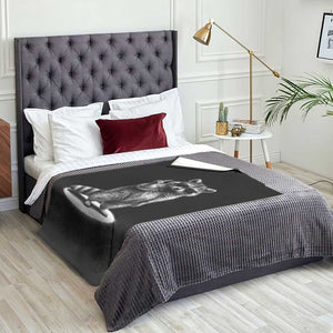 Raccoon Meme Throw Blanket Middle Finger Trash Panda Sarcastic Humor TS10 Print Your Wear