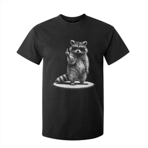 Raccoon Meme T Shirt For Kid Middle Finger Trash Panda Sarcastic Humor TS10 Black Print Your Wear